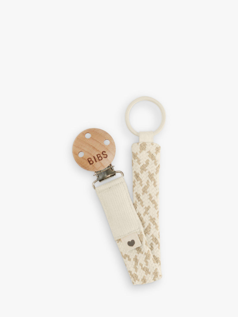 BIBS braided pacifier clip Ivory/Vanilla 22 cm - British product