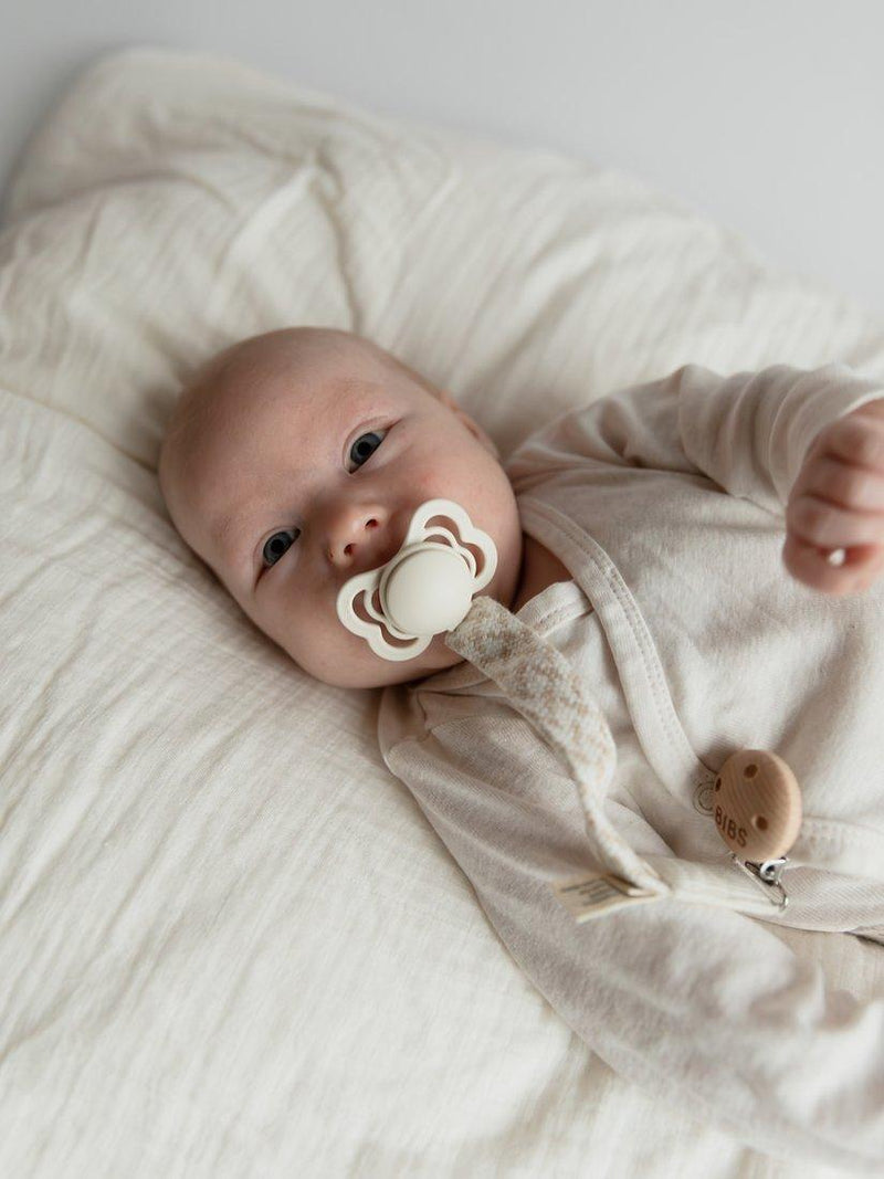 BIBS braided pacifier clip Ivory/Vanilla 22 cm - British product
