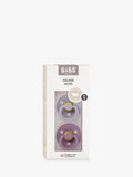 BIBS Colour Anatomical Baby Soother Grey/Mauve Pack of 2 Size 1 - British product