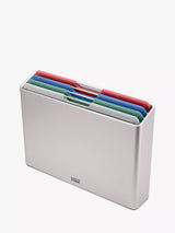 John Lewis Joseph Joseph Folio Large Chopping Boards and Storage Case Set of 4 Silver Coast- Buy online at McGrocer