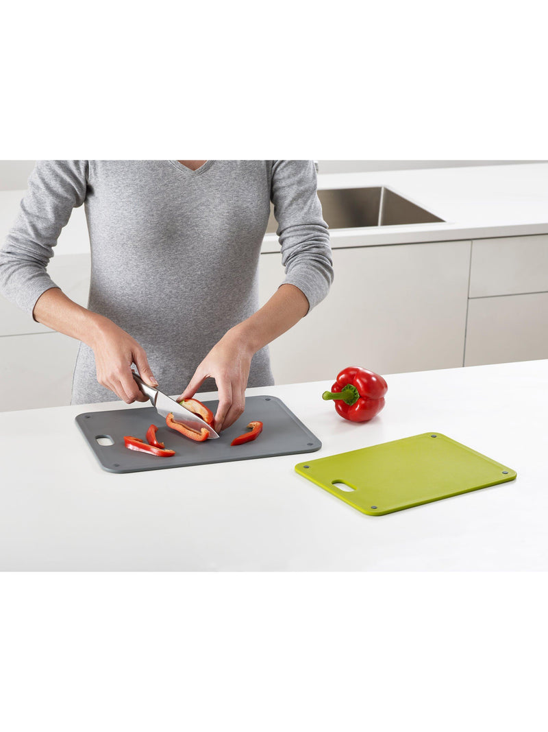 Joseph Joseph chopping board set 2 piece grey green (British brand)