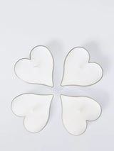 John Lewis John Lewis Heart Tealights, Set of 4, White- Buy online at McGrocer
