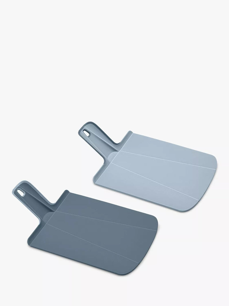 Joseph Joseph small plastic chopping board with foldable sides, set of 2, sky color, UK version