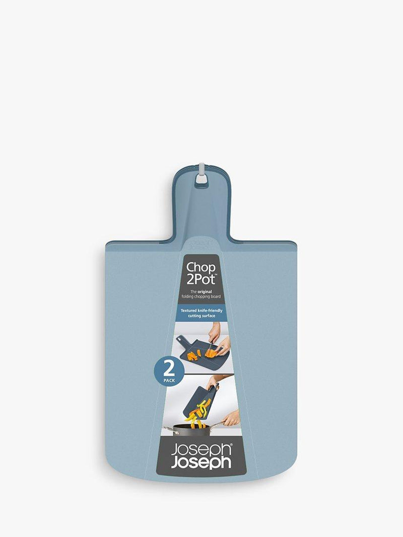 Joseph Joseph small plastic chopping board with foldable sides, set of 2, sky color, UK version