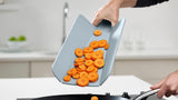 Joseph Joseph small plastic chopping board with foldable sides, set of 2, sky color, UK version
