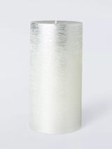 John Lewis John Lewis Rustic Pillar Candle Silver H15 cm- Buy online at McGrocer