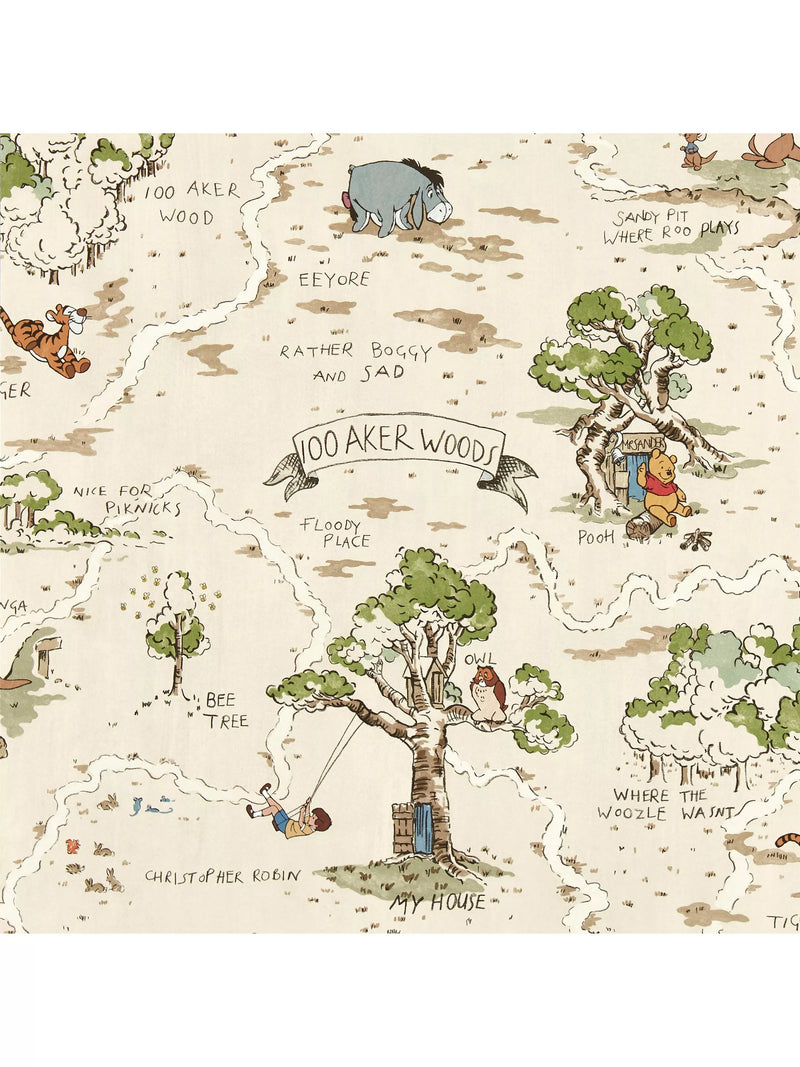Sanderson Hundred Acre Wood wallpaper in Cashew (British brand)
