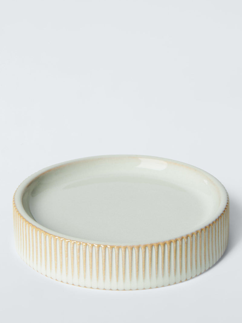 John Lewis two tone reactive glaze ceramic soap dish natural, UK version