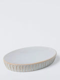 John Lewis glazed ribbed soap dish in grey, UK version