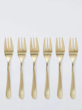 John Lewis stainless steel pastry forks set of 6 champagne finish, UK version