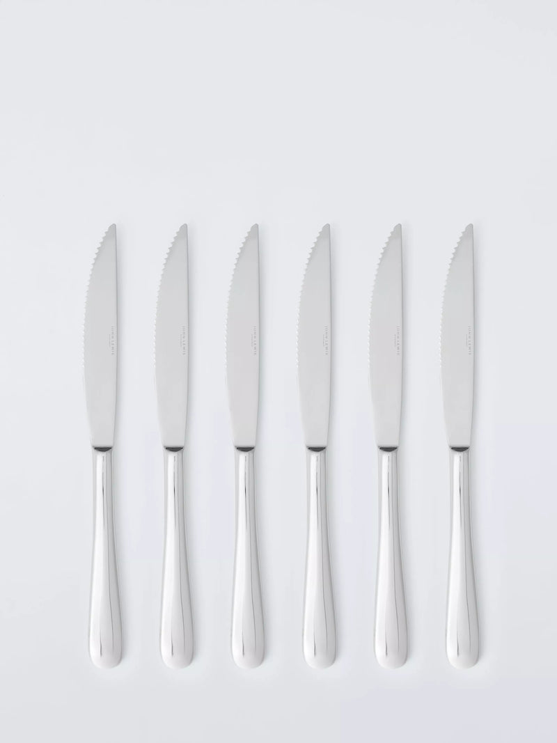 John Lewis Luna stainless steel steak knives set of 6, imported from the UK