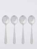 John Lewis Luna stainless steel soup spoons set of 4, UK version