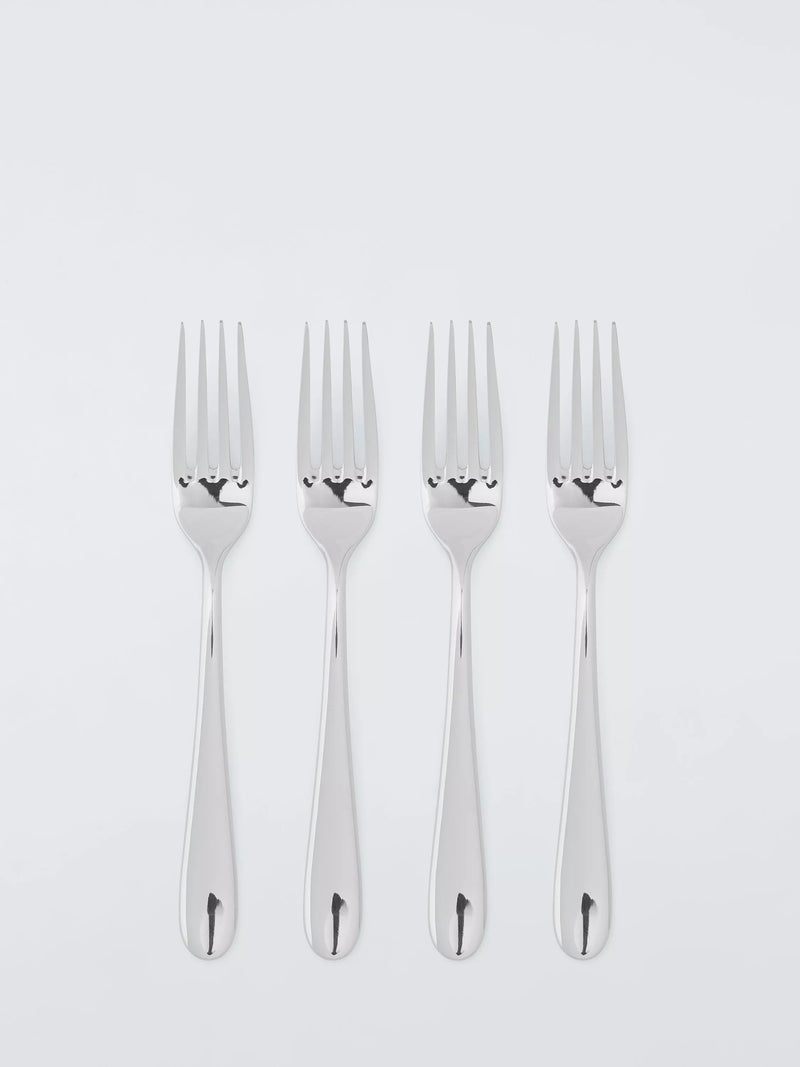 John Lewis Luna stainless steel dessert forks set of 4 (British brand)