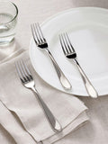 John Lewis Luna stainless steel dessert forks set of 4 (British brand)