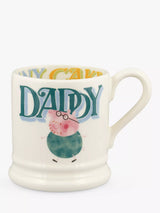 John Lewis Peppa Pig 'Daddy' Half Pint Mug, 300ml, Blue/Multi- Buy online at McGrocer