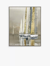 John Lewis Art Marketing Adelene Fletcher Golden Sails Framed Canvas Art, 102.5 x 82.5cm, Gold- Buy online at McGrocer