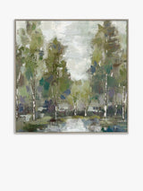 John Lewis Art Marketing Silvia Vassileva 'At Dawn' Framed Canvas Print, 80x80cm, Green- Buy online at McGrocer