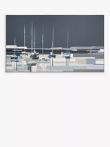 John Lewis Art Marketing Sabrina Roscino 'Side by Side' Framed Canvas, 82 x 142cm, Blue/Multi- Buy online at McGrocer