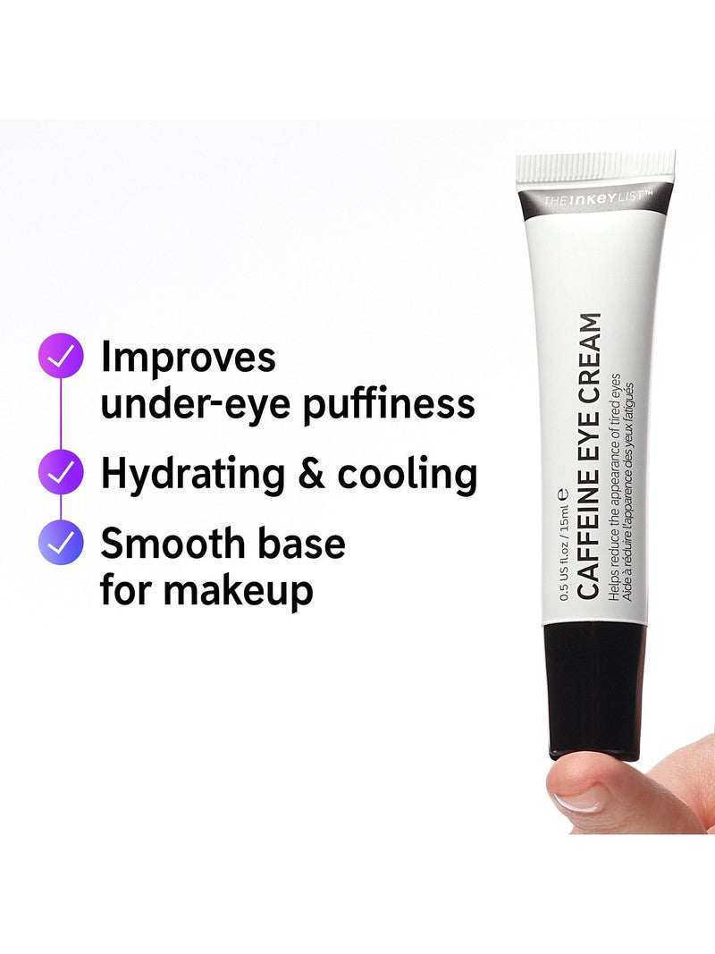 The INKEY List Caffeine Eye Cream 15ml, imported from the UK