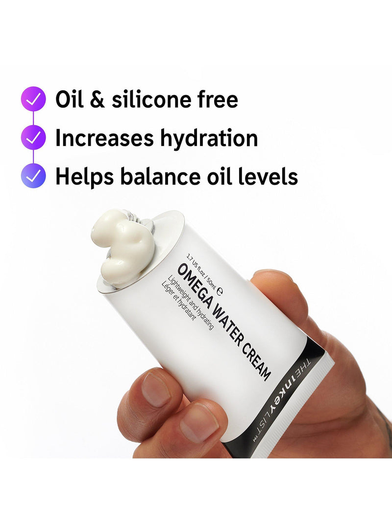 The INKEY List Omega Water Cream face moisturiser 50ml (British brand)
