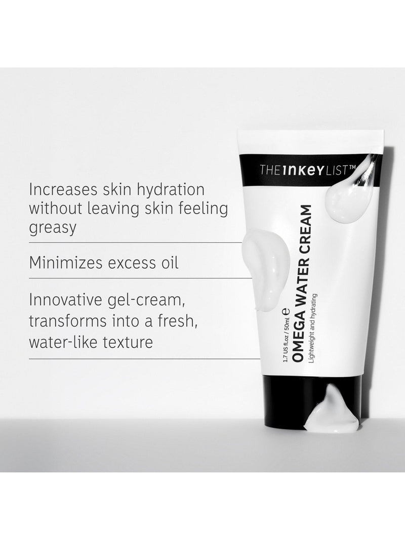 The INKEY List Omega Water Cream face moisturiser 50ml (British brand)