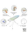 Brabantia ironing board B 124x38cm with steam iron rest, UK version