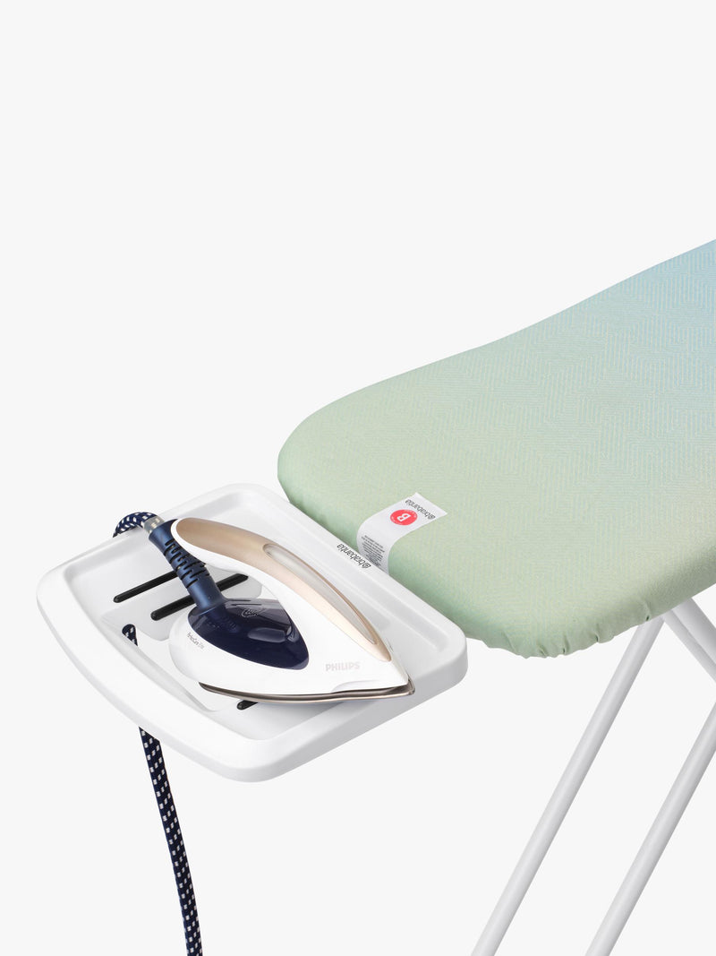 Brabantia ironing board B 124x38cm with steam iron rest, UK version