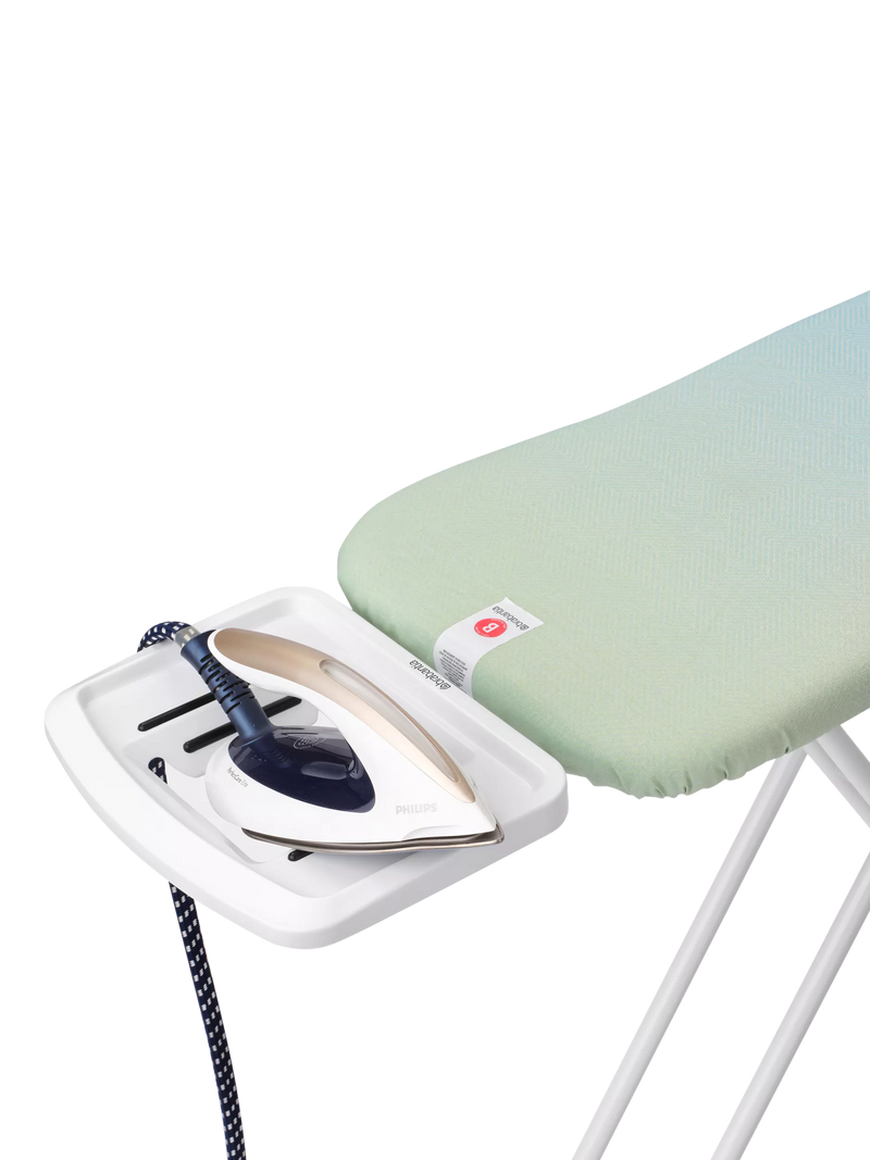 Brabantia ironing board B 124x38cm with steam iron rest, UK version