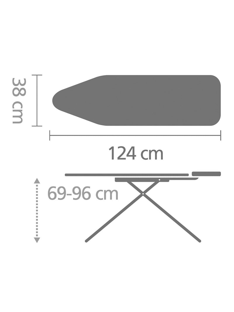 Brabantia ironing board Denim Grey 124x38cm, UK version