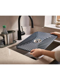 Joseph Joseph grey large sink saver with removable plug, UK version