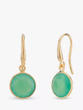 Auree chrysoprase drop earrings gold - British product