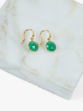 Auree chrysoprase drop earrings gold - British product