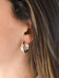 Auree Knightsbridge silver hoop earrings 2cm, UK version