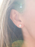 Auree moonstone stud earrings gold plated - British product