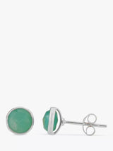 John Lewis Auree Savanne Amazonite Stud Earrings Silver- Buy online at McGrocer