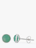 Auree Amazonite stud earrings in sterling silver, imported from the UK