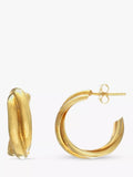 Auree gold plated hoop earrings 2cm, imported from the UK