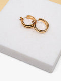 Auree gold plated hoop earrings 2cm, imported from the UK