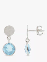 John Lewis Auree Salina Blue Topaz Drop Earrings Silver- Buy online at McGrocer