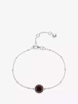 John Lewis Auree Barcelona Birthstone Sterling Silver Chain Bracelet Adjustable 16-19cm- Buy online at McGrocer