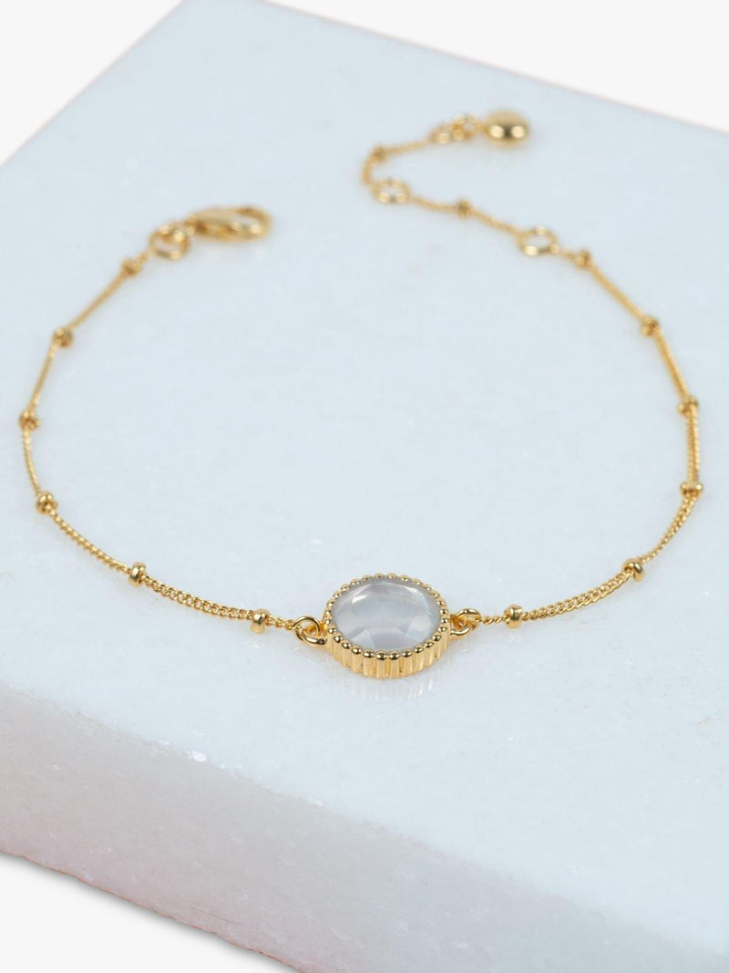 Bracelet vermeil pierre de naissance Auree, version Royaume-Uni