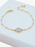 Bracelet vermeil pierre de naissance Auree, version Royaume-Uni