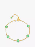 Auree chrysoprase bracelet gold plated 19cm, imported from the UK