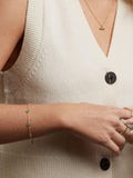 Auree chrysoprase bracelet gold plated 19cm, imported from the UK