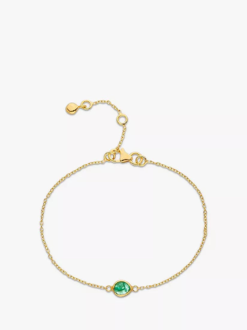Bracelet en vermeil doré Auree avec saphir - Produit britannique