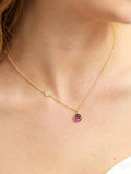 Auree Salina garnet pendant necklace gold - British product