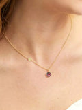 Auree Salina garnet pendant necklace gold - British product