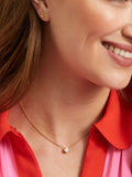 Auree Verona solitaire pendant necklace gold cubic zirconia (British brand)