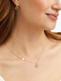 Collier pendentif Auree topaze bleue argent sterling plaqué or (marque britannique)