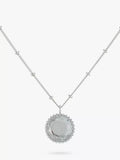 Auree carnelian birthstone sterling silver necklace, imported from the UK